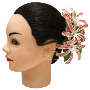 CMM-103 Custom Made Flower Hairpiece, Foam Tiare (BO Tribal) Hair Clip, Hairpiece Made in Hawaii, Hair Accessories for Hawaiian Wedding Items, Hula Dancer