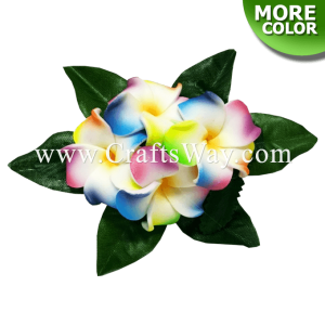 CMS-068 Foam Plumeria (A) Hair Clip, Custom Made Flower Hairpiece, Hawaiian Hair Clip