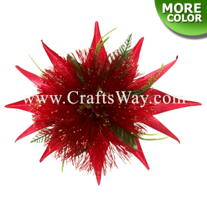 CML-046 Custom Made Flower Hairpiece, Nylon Lehua & Silk Bird of Paradise Hair Clip, Hairpiece Made in Hawaii, Hair Accessories for Hawaiian Wedding Items, Hula Dancer