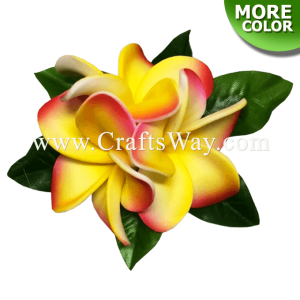 CMS-070 Custom Made Flower Hairpiece, Foam plumeria (type BA) Hair Clip, Approximately 1½ inches, Hairpiece Made in Hawaii, Hair Accessories for Hawaiian Wedding Items, Hula Dancer