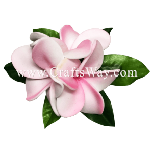 CMS-070 Custom Made Flower Hairpiece, Foam Plumeria (Type BA) Hair Clip, Approximately 1½ inches, Hairpiece Made in Hawaii, Hair Accessories for Hawaiian Wedding Items, Hula Dancer