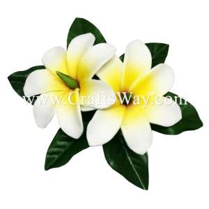 CMS-071 Custom Made Flower Hairpiece, Foam Tiare (Type OO) Hair Clip, Approximately 1½ inches, Hairpiece Made in Hawaii, Hair Accessories for Hawaiian Wedding Items, Hula Dancer