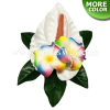 CMS-073 Custom Made Flower Hairpiece, Foam Anthurium & Plumeria (A), Hairpiece Made in Hawaii, Hair Accessories for Hawaiian Wedding Items, Hula Dancer