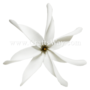 FSH461 Artificial Foam Flowers, White Foam Tiare Type DA, size 3½ inches and 4½ inches