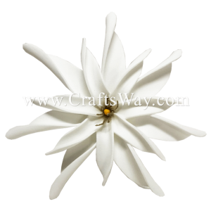 FSH462 Artificial Foam Flowers, Double White Foam Tiare Type DA, size 3½+4½ inches