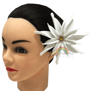 FSH462 Artificial Foam Flowers, Double White Foam Tiare Type DA, size 3½+4½ inches