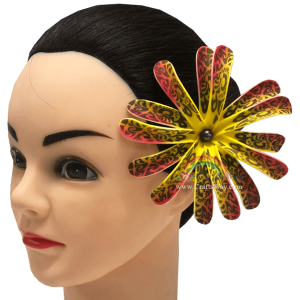 FSH464-Pearl Artificial Foam Flowers, Foam Tiare Type DI (Tribal) with Pearl, size 4 inches Sample