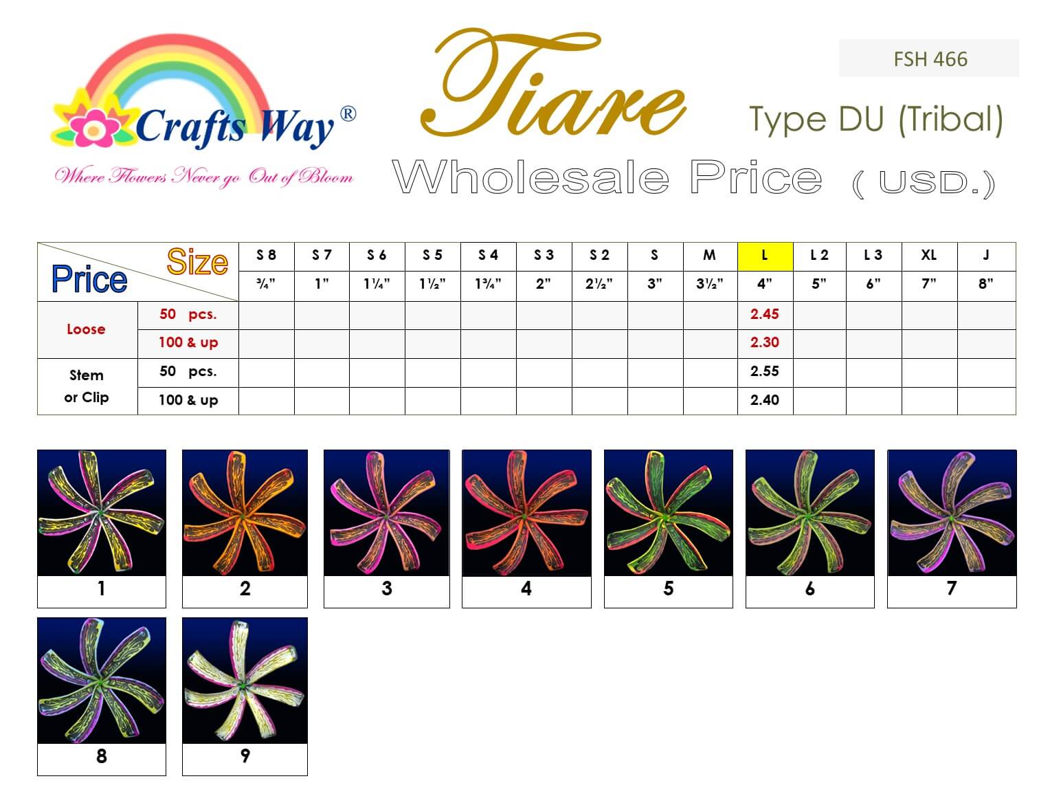 FSH466-Bulk Taire Type DU (Tribal) (Bulk)