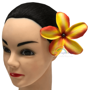 FSH167-Pearl Artificial Foam Flowers, Plumeria Type FI with Pearl, size 4 inches