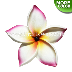 FSH168-Pearl Artificial Foam Flowers, Plumeria Type FO with Pearl, size 4 inches