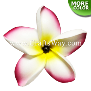 FSH182-Pearl Artificial Foam Flowers, Plumeria Type JO with Pearl, size 3.5 inches