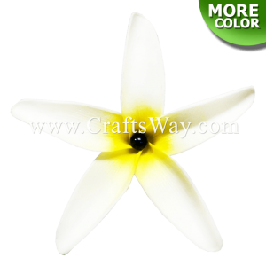 FSH185-Pearl Artificial Foam Flowers, Plumeria Type KE with Pearl, size 4.5 inches