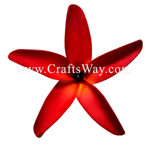 FSH185-Pearl Artificial Foam Flowers, Plumeria Type KE with Pearl, size 4.5 inches