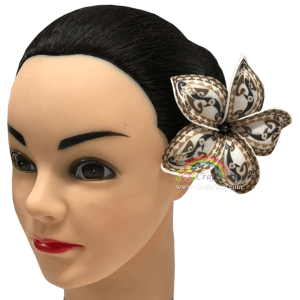 FSH189-Pearl Artificial Foam Flowers, Plumeria Type NA (Tribal) with Pearl, size 4 inches