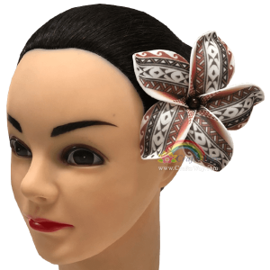 FSH190-Pearl Artificial Foam Flowers, Plumeria Type NE (Tribal) with Pearl, size 4 inches