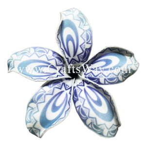 FSH191-Pearl Artificial Foam Flowers, Plumeria Type NI with Pearl, size 5 inches