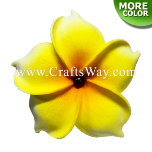 FSH193-Pearl Artificial Foam Flowers, Plumeria Type NU with Pearl, size 3.5 inches