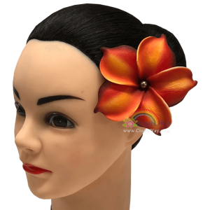 FSH193-Pearl Artificial Foam Flowers, Plumeria Type NU with Pearl, size 3.5 inches