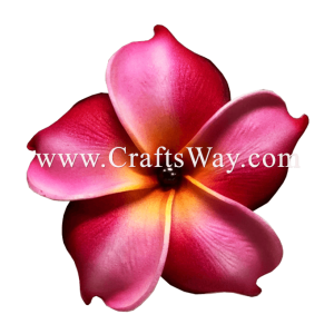 FSH193-Pearl Artificial Foam Flowers, Plumeria Type NU with Pearl, size 3.5 inches