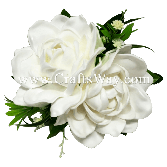 Foam Gardenia (A) Hair Clip - CraftsWay.,LLC Artificial Flowers & Crafts Items Foam Gardenia (A) Hair Clip - CraftsWay.,LLC Artificial Flowers & Crafts Items