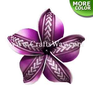 FSH194-Pearl Artificial Foam Flowers, Plumeria Type PA (Tribal) with Pearl, size 4 inches