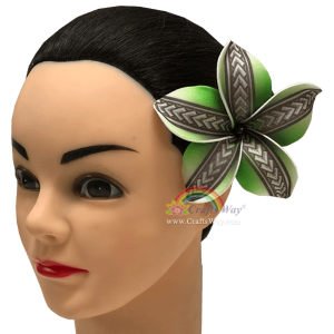 FSH194-Pearl Artificial Foam Flowers, Plumeria Type PA (Tribal) with Pearl, size 4 inches