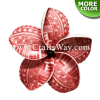 FSH195-Pearl Artificial Foam Flowers, Plumeria Type PE (Tribal) with Pearl, size 4 inches