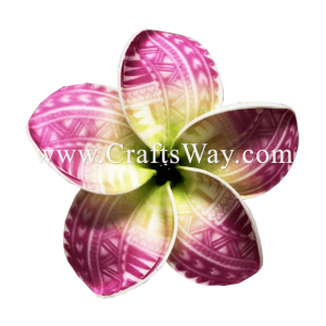 FSH195-Pearl Artificial Foam Flowers, Plumeria Type PE (Tribal) with Pearl, size 4 inches