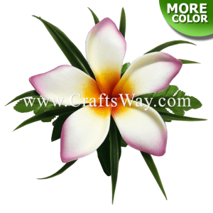 CMS-076 Foam Plumeria (PI) Hair Clip, Custom Made Flower Hairpiece, Hairpiece Made in Hawaii, Hair Accessories for Hawaiian Wedding Items, Hula Dancer