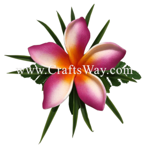CMS-076 Foam Plumeria (PI) Hair Clip, Custom Made Flower Hairpiece, Hairpiece Made in Hawaii, Hair Accessories for Hawaiian Wedding Items, Hula Dancer