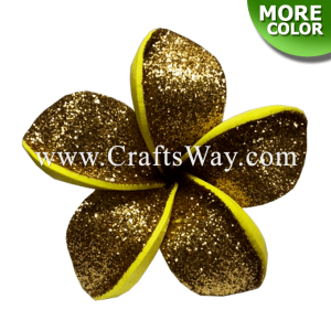 FSH198 Artificial Foam Plumeria Flowers (Type PU with Glitter), available in size 3 inches and 6 colors.