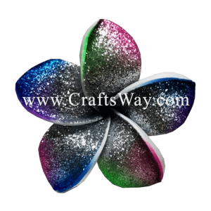 FSH198 Artificial Foam Plumeria Flowers (Type PU with Glitter), available in size 3 inches and 6 colors.