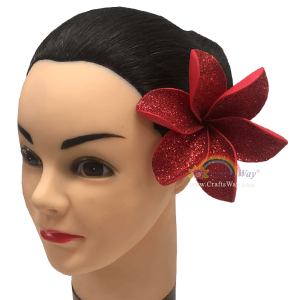 FSH199-1 Artificial Foam Plumeria Flowers (Type QE with Glitter), available in size 4 inches and 6 colors.