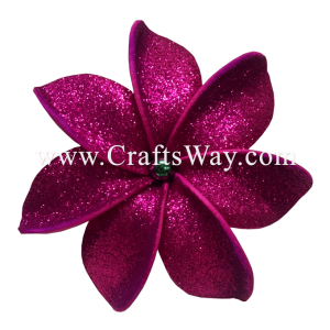 FSH468-Pearl Artificial Foam Tiare Flowers (Type FE with Glitter & Pearl), available in size 4 inches and 6 colors.