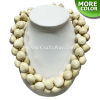 KNC08 Hawaiian Braided Kukui Nut Choker, available in size 21 inches long and in 5 colors.