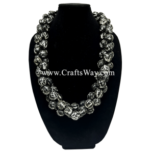 KNL13 Hawaiian Braided Kukui Nut Lei, available in size 28 inches long and in 7 colors.