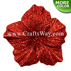 FSH523 Foam Hibiscus Type X with Glitter size 3.5 inches