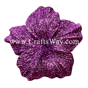 FSH523 Foam Hibiscus Type X with Glitter size 3.5 inches