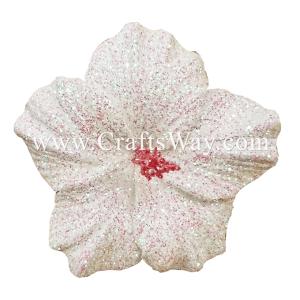 FSH523 Foam Hibiscus Type X with Glitter size 3.5 inches