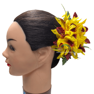 CMM-112 Custom Made Flower Hairpiece, Silk Orchid Hair Clip