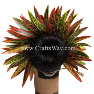 HB01-03 Braided Smooth Leaves Hair Band, Approximately length 7 inches long plus ties, available in multi-colored