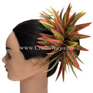 HB01-03 Braided Smooth Leaves Hair Band, Approximately length 7 inches long plus ties, available in multi-colored