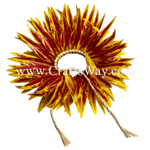 HB01-03 Braided Smooth Leaves Hair Band, Approximately length 7 inches long plus ties, available in multi-colored