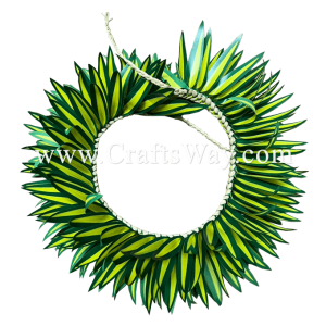 HK011-A Braided Smooth Leaves Headband Facebook-Image Length of leaf braid: approximately 22 inches plus ties