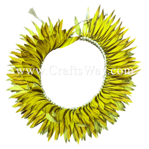 HK011-E Braided Smooth Leaves Headband Facebook-Image Length of leaf braid: approximately 22 inches plus ties