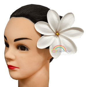 FSH469 Artificial Foam Flowers, White Foam Tiare Type FI, size 4½ inches