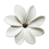 FSH470-Pearl Artificial Foam Flowers, White Foam Tiare Type FO with Pearl, size 3.5 inches