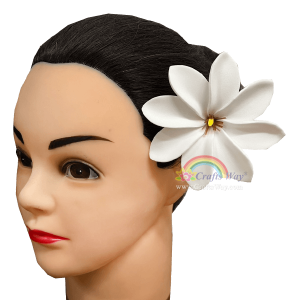 FSH470 Artificial Foam Flowers, White Foam Tiare Type FO, size 3.5 inches
