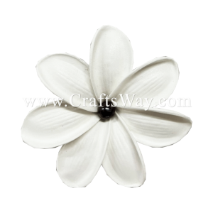 FSH471-Pearl Artificial Foam Flowers, White Foam Tiare Type GA with Pearl, size 3 inches