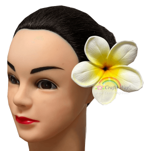 FSH199-6 Hawaiian Artificial Foam Flower Plumeria Type RE Size 3.5 inches | CraftsWay.com